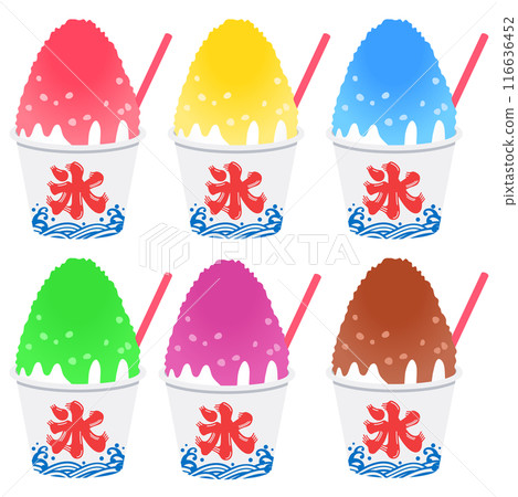 Cup Shaved Ice Set from a Food Stall 116636452