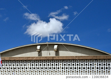 Summer blue sky and white clouds 116636634