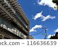 Summer blue sky and white clouds 116636639