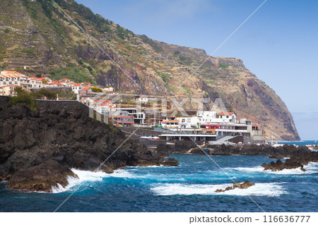 Porto Moniz resort town, Madeira island, Portugal 116636777