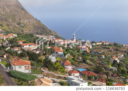 Coastal landscape of Madeira on a sunny summer day, Portugal 116636783