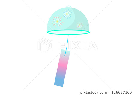 Wind chimes. Wind chimes with fireworks pattern. Vector illustration 116637169