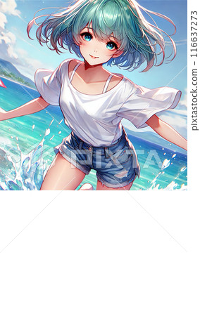 海，女孩 116637273