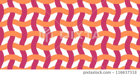 Vector seamless pattern Wavy lines like fabric ornament Modern stylish texture Vector seamless pattern Wavy lines like fabric ornament Modern stylish texture 116637318