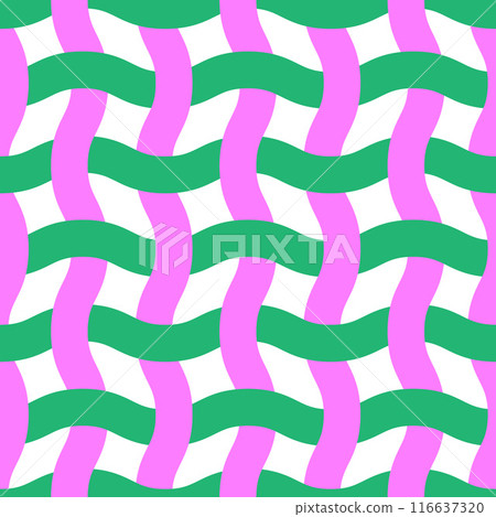 Vector seamless pattern Wavy lines like fabric ornament Modern stylish texture Vector seamless pattern Wavy lines like fabric ornament Modern stylish texture 116637320