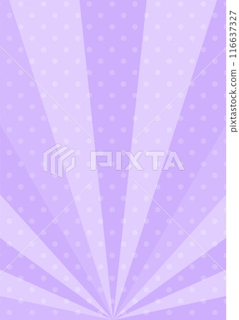 Cute pop concentrated lines purple dot sunburst vertical 116637327