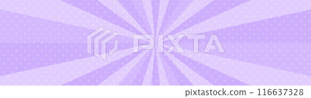 Concentrated line of cute pop dots horizontal horizontal wide banner 116637328