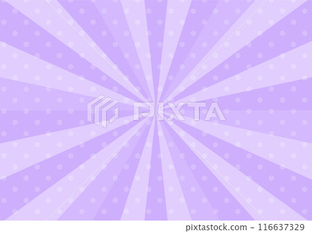 Cute pop dot concentration line horizontal horizontal purple Illustration with retro 116637329