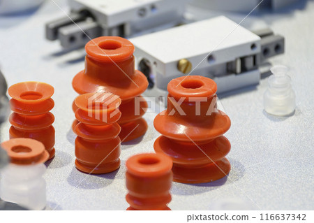 Close up scene the various type of suction cup. 116637342