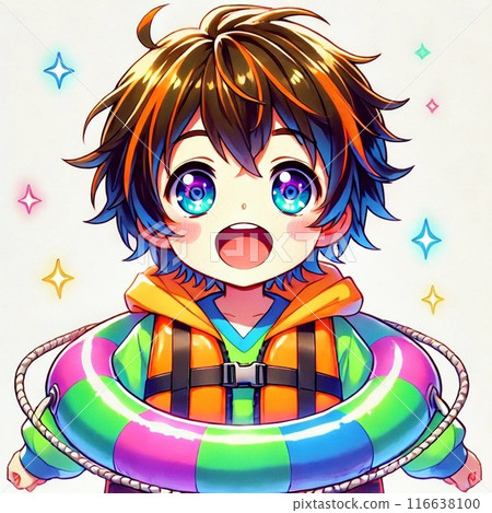 Illustration of a running male student Illustration of a running male student 116638100