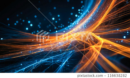 Futuristic Abstract Geometric Pattern with Glowing Lines. It represents innovation, technology, and creativity in a digital world Futuristic Abstract Geometric Pattern with Glowing Lines. It represents innovation, technology, and creativity in a digital world 116638282