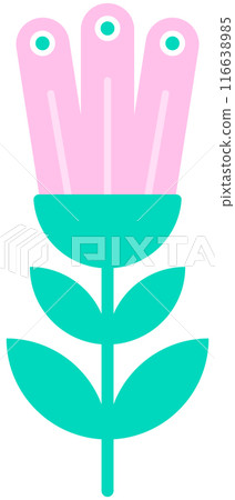 cute nordic folk art abstract flowers ornament cute nordic folk art abstract flowers ornament 116638985