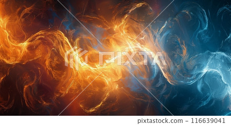 Abstract Fire and Ice Swirling Design 116639041