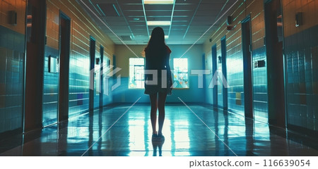 Father and Baby Enjoying Golden Hour in Rural Setting 116639054