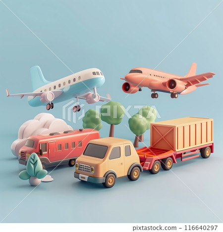 logistic concept abstract illustration for logistic company 116640297