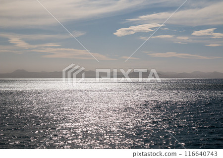 Mountains  of Lanzarote from La Graciosa, Spain 116640743