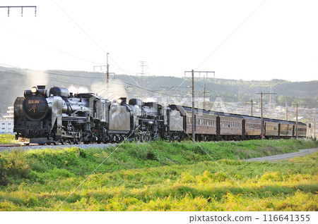 Joetsu Line Shibukawa-Yagihara JR East D51-498 + C61-20 + old passenger 6B SL double-unit Retro Minakami Joetsu Line Shibukawa-Yagihara JR East D51-498 + C61-20 + old passenger 6B SL double-unit Retro Minakami 116641355