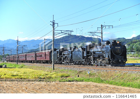 Joetsu Line Gokan-Numata JR East D51-498 + C58-363 + old passenger 6B SL double-unit Retro Minakami 116641465