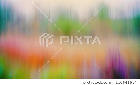 abstract dynamic blurred colorful green, yellow, orange, red, purple field landscape.soft elegant Nature background with delicate grane and soft lighting. for design, wallpaper, branding 116641614