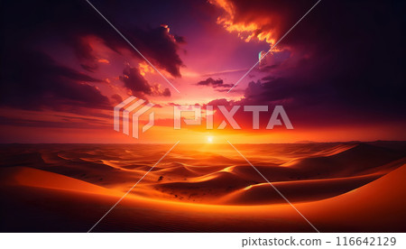 Desert Sunset Landscape 116642129