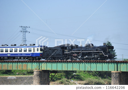 Ban'etsu West Line Saruwada-Kitagosen JR East DE10-1680 + 12 series + C57-180 SL Akikaze Experience Train 116642206