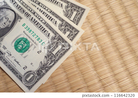 Dollar bills, folded Dollar bills, folded 116642320
