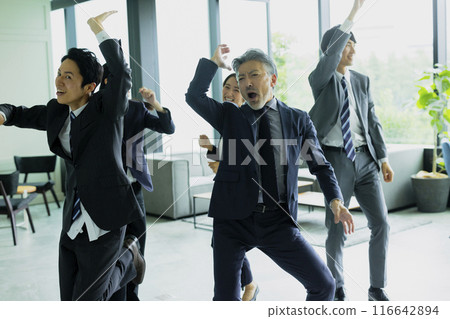 Dancing businessman 116642894