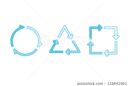 Line icon of circle, triangle and square cycle 116642961