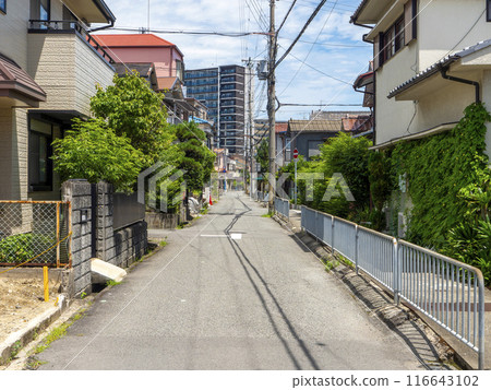 Scenery of a city where houses are densely packed Scenery of a city where houses are densely packed 116643102