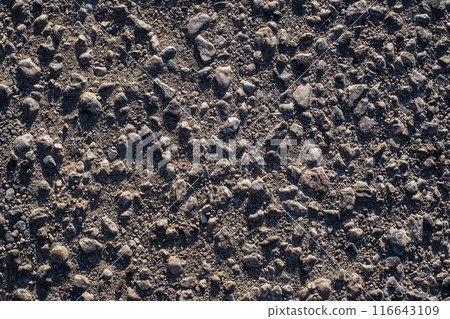 Dusty road close p view form top 116643109