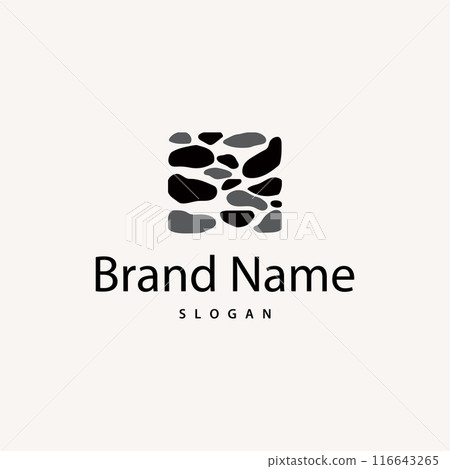 Brick Stone Logo, Premium Elegant Design, Vector Wallpaper Stone House, Icon Illustration Design 116643265
