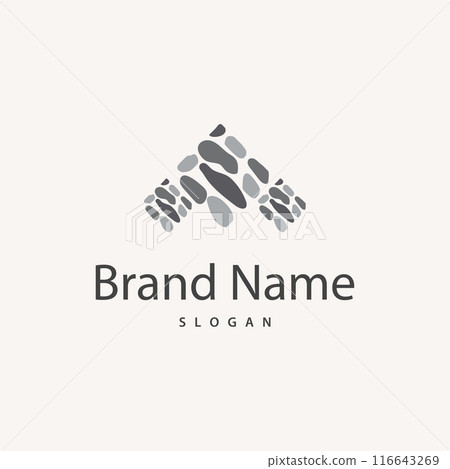 Brick Stone Logo, Premium Elegant Design, Vector Wallpaper Stone House, Icon Illustration Design 116643269