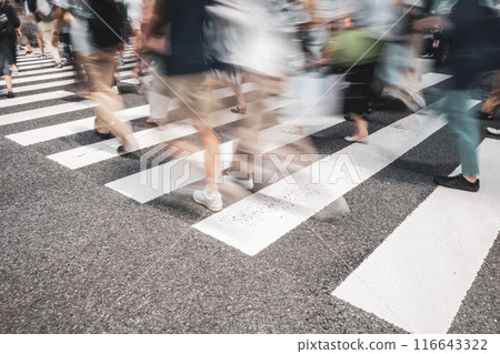 人們過人行橫道 B-4 暖色 116643322