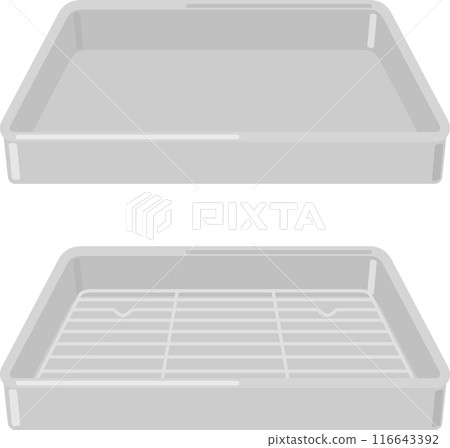 Metal cooking trays and trays Metal cooking trays and trays 116643392