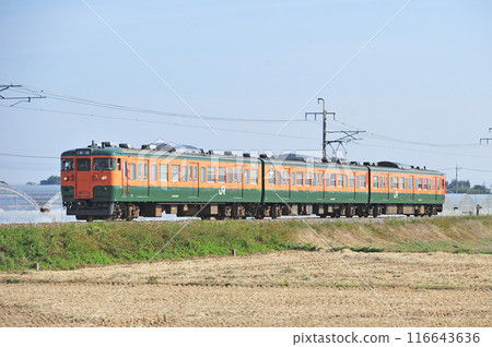 Ryomo Line Isehara-Komagata JR East 115 series T1037 formation (Takasaki) 116643636