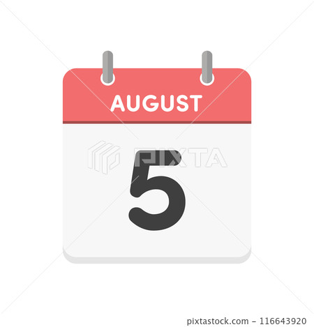 8月5日/8月5日每日日曆圖示-日期為8/5的日曆設計素材 8月5日/8月5日每日日曆圖示-日期為8/5的日曆設計素材 116643920