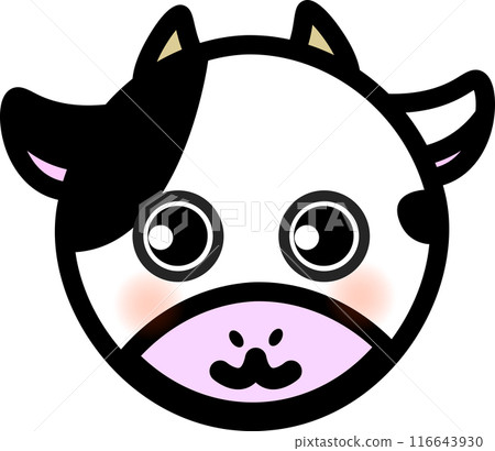 Cute cow illustrations and icons Cute cow illustrations and icons 116643930