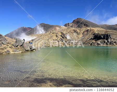 Tongariro National Park, a World Heritage Site in the North Island of New Zealand 116644052