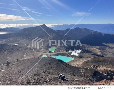 Tongariro National Park, a World Heritage Site in the North Island of New Zealand 116644088