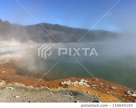 Champagne Pool at Waiotapu Thermal Wonderland, North Island, New Zealand 116644193