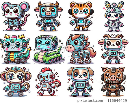 我試著讓十二生肖看起來像機器人。 116644429