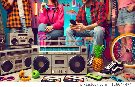 Retro people 116644474