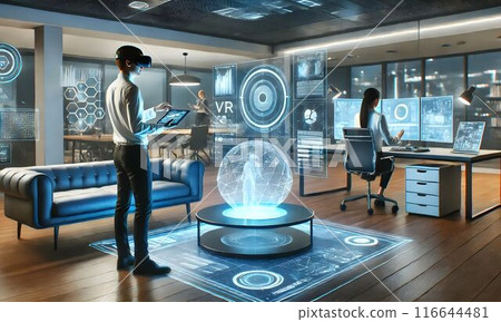 Business woman operating a smartphone 116644481
