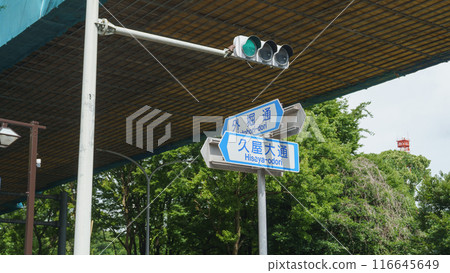 [Nagoya City, Aichi Prefecture] Hisaya Odori and Sotobori Streets (Guide signs) 116645649