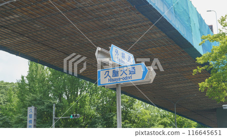 [Nagoya City, Aichi Prefecture] Hisaya Odori and Sotobori Streets (Guide signs) 116645651