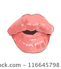 Pointed lips 116645798