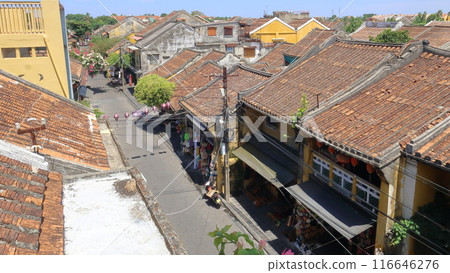 Hoi An, a tourist destination in central Vietnam. Ancient townscape and tiled roofs, registered as a World Heritage Site. 116646276