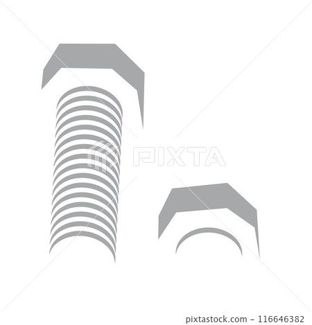 bolt and nut logo 116646382