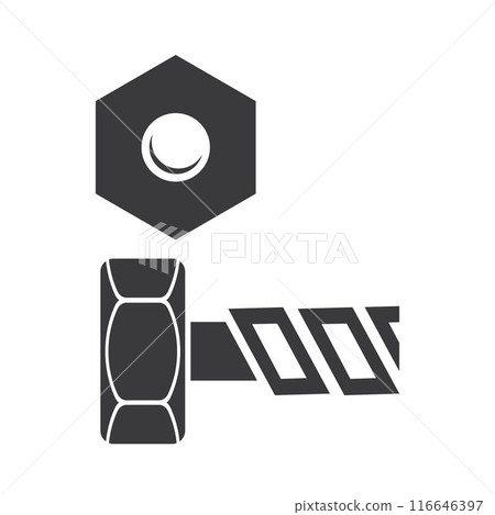 bolt and nut logo 116646397