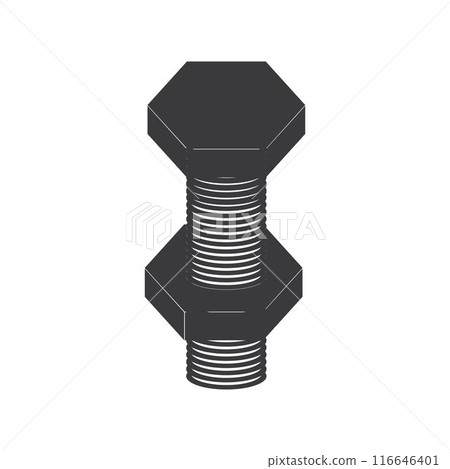 bolt and nut logo 116646401